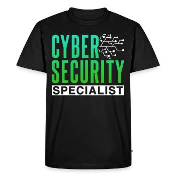 Cybersecurity Specialist Hack Hacker IT Security - Men's Premium Organic T-Shirt - black - Front - Nico (187cm)