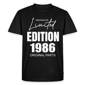 Édition limitée 1986 - T-shirt Premium bio Homme - noir - Devant - Nico (187cm)