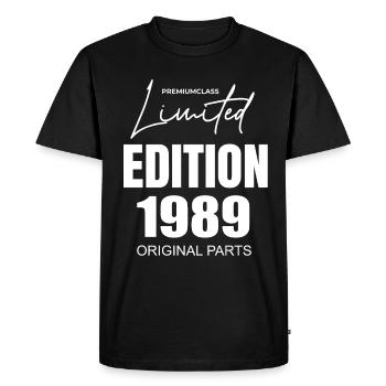 Édition limitée 1989 - T-shirt Premium bio Homme - noir - Devant - Nico (187cm)