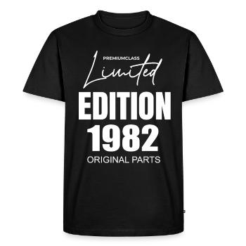 Limited Edition 1982 - Men's Premium Organic T-Shirt - black - Front - Nico (187cm)