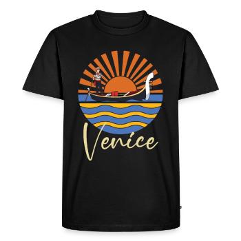 Télécabine de Venise Italie du Nord Lagune Grand Canal - T-shirt Premium bio Homme - noir - Devant - Nico (187cm)