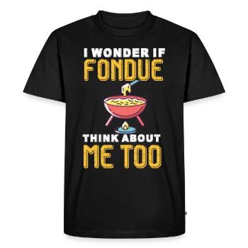 Fondue Evening Alps Switzerland National Cheese Day - Men's Premium Organic T-Shirt - black - Front - Nico (187cm)