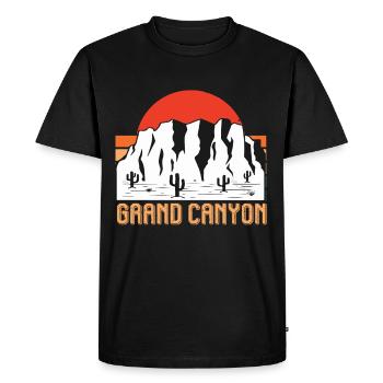 Grand Canyon Arizona National Park Desert - Men's Premium Organic T-Shirt - black - Front - Nico (187cm)