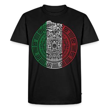 Quetzalcoatl Ouroboros Schla à plumes aztèque - T-shirt Premium bio Homme - noir - Devant - Nico (187cm)