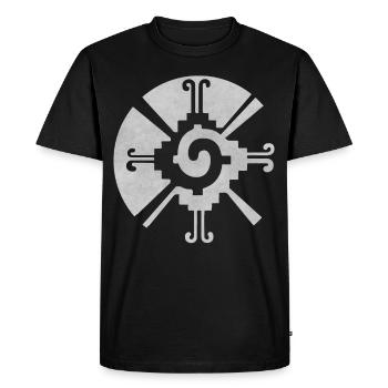 Hunab Ku Ometeotl Aztèque Yucatèque Maya Maya Inca - T-shirt Premium bio Homme - noir - Devant - Nico (187cm)