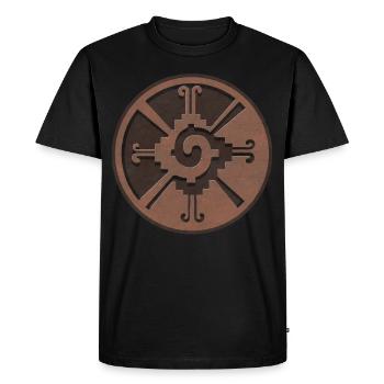 Hunab Ku Ometeotl Aztèque Yucatèque Maya Maya Inca - T-shirt Premium bio Homme - noir - Devant - Nico (187cm)