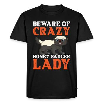 Funny honey badger - Men's Premium Organic T-Shirt - black - Front - Nico (187cm)