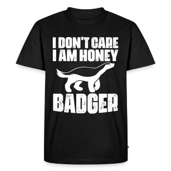 Funny honey badger - Men's Premium Organic T-Shirt - black - Front - Nico (187cm)