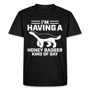Funny honey badger - Men's Premium Organic T-Shirt - black - Front - Nico (187cm)