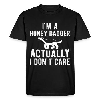 Funny honey badger - Men's Premium Organic T-Shirt - black - Front - Nico (187cm)