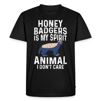 Funny honey badger - Men's Premium Organic T-Shirt - black - Front - Nico (187cm)