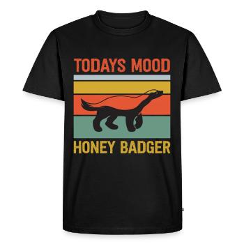 Funny honey badger - Men's Premium Organic T-Shirt - black - Front - Nico (187cm)