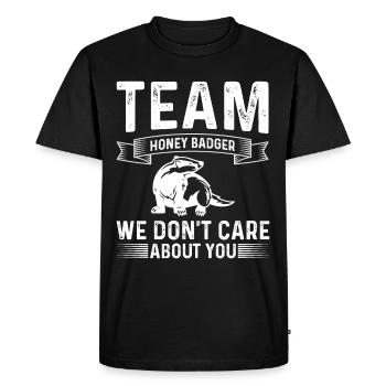 Funny honey badger - Men's Premium Organic T-Shirt - black - Front - Nico (187cm)