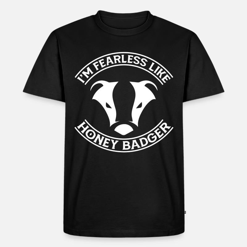 Lustiger Honigdachs - Männer Premium Bio T-Shirt - Schwarz