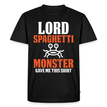The Flying Spaghetti Monster - Men's Premium Organic T-Shirt - black - Front - Nico (187cm)