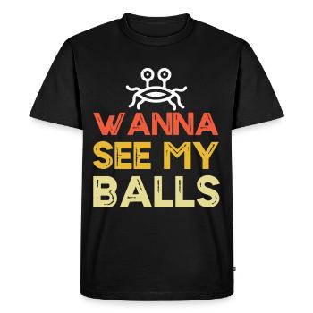 Pastafarianisme flying Spaghetti Monster - T-shirt Premium bio Homme - noir - Devant - Nico (187cm)