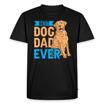 Meilleur chien Papa Jamais Chien Papa Père - T-shirt Premium bio Homme - noir - Devant - Nico (187cm)