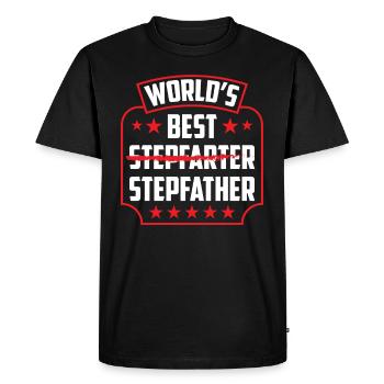 Le meilleur beau-père du monde Beau-père Beau-père Beau-père - T-shirt Premium bio Homme - noir - Devant - Nico (187cm)