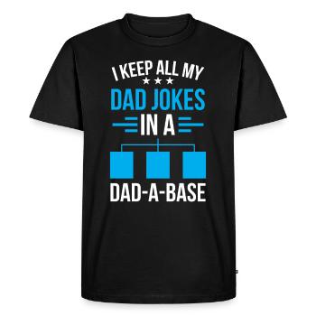 Papa plaisante Papa Papi Dictons Fête des Pères Père - T-shirt Premium bio Homme - noir - Devant - Nico (187cm)