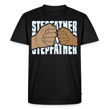 Beau-père Beau-père Beau-père Fête des pères - T-shirt Premium bio Homme - noir - Devant - Nico (187cm)