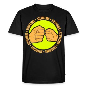 Beau-père Beau-père Beau-père Fête des pères - T-shirt Premium bio Homme - noir - Devant - Nico (187cm)