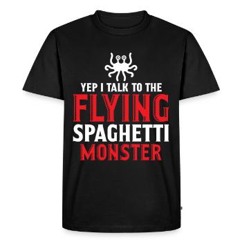 Monstre Spaghetti Volant FSM - T-shirt Premium bio Homme - noir - Devant - Nico (187cm)