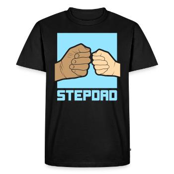 Beau-père Beau-père Beau-père Fête des pères - T-shirt Premium bio Homme - noir - Devant - Nico (187cm)