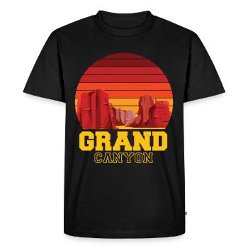 Grand Canyon Mountains Colorado Arizona Hiking - Men's Premium Organic T-Shirt - black - Front - Nico (187cm)