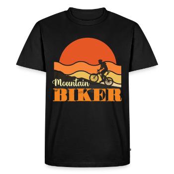 Vtt Radsport Cycologue Vélo - T-shirt Premium bio Homme - noir - Devant - Nico (187cm)