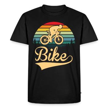 Vélo Rétro Cyclisme en plein air Cyclisme - T-shirt Premium bio Homme - noir - Devant - Nico (187cm)