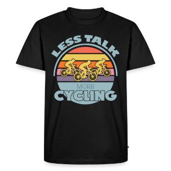 Cyclisme Vélo de route Vélo Cyclisme - T-shirt Premium bio Homme - noir - Devant - Nico (187cm)