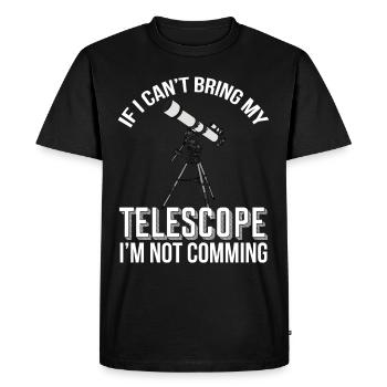 Astronomy Galaxy Telescope Stars Space - Men's Premium Organic T-Shirt - black - Front - Nico (187cm)