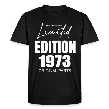 Limited Edition 1973 - Men's Premium Organic T-Shirt - black - Front - Nico (187cm)