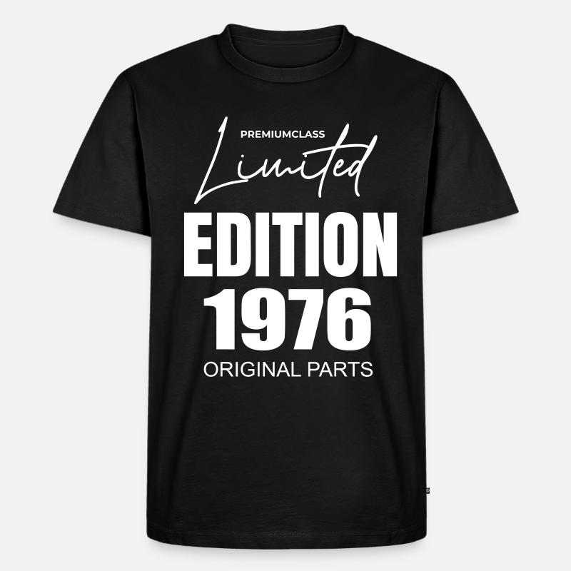 Limited Edition 1976 - Männer Premium Bio T-Shirt - Schwarz