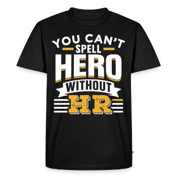 Héros que vous ne pouvez pas épeler sans le personnel d’orthographe Hr - T-shirt Premium bio Homme - noir - Devant - Nico (187cm)