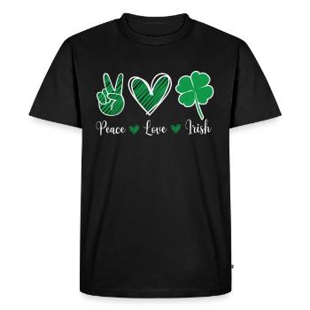 Peach Dear Irish St. Patrick's Day Ireland Irish - Men's Premium Organic T-Shirt - black - Front - Nico (187cm)