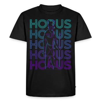 Œil d’Horus Dieu égyptien Egypte ancienne Retr - T-shirt Premium bio Homme - noir - Devant - Nico (187cm)