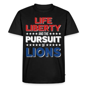 Lions Happiness Safari Africa Savannah - Men's Premium Organic T-Shirt - black - Front - Nico (187cm)