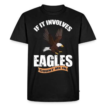 Fauconnerie Aigle Royal Falcon Faune - T-shirt Premium bio Homme - noir - Devant - Nico (187cm)