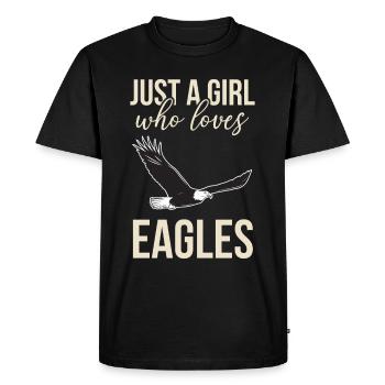 Girl loves eagle falconry falcon hawk hawk - Men's Premium Organic T-Shirt - black - Front - Nico (187cm)