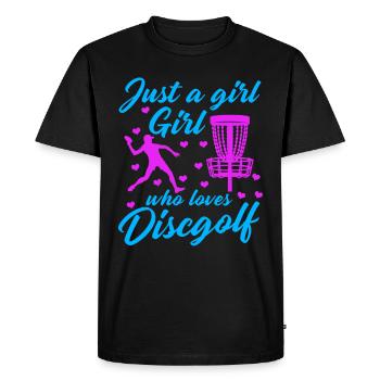 Filles, Le Disc Golf Vintage Ultimate Frisbee - T-shirt Premium bio Homme - noir - Devant - Nico (187cm)