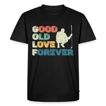 Bon vieux Love Forever Golfeur Golfeur - T-shirt Premium bio Homme - noir - Devant - Nico (187cm)