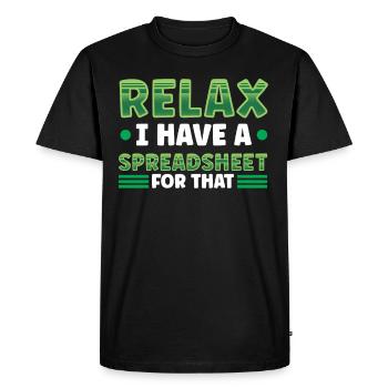 J’ai une feuille de calcul pour comptable de table - T-shirt Premium bio Homme - noir - Devant - Nico (187cm)