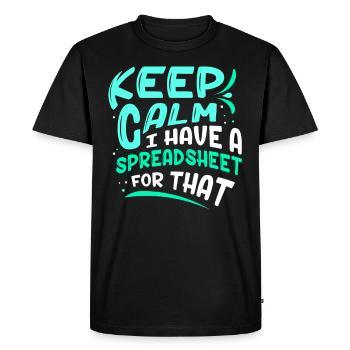 J’ai une feuille de calcul pour comptable de table - T-shirt Premium bio Homme - noir - Devant - Nico (187cm)