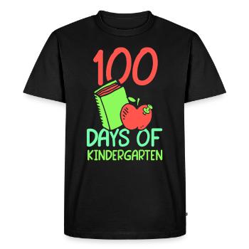 100 Days Kindergarten Funny Sweet Sayings Team - Men's Premium Organic T-Shirt - black - Front - Nico (187cm)