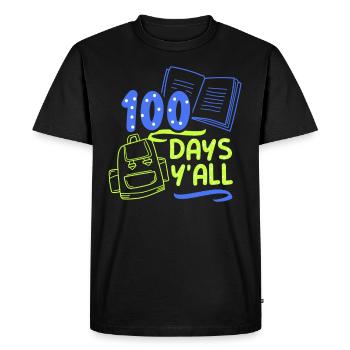 100 jours toute votre équipe dictons doux drôle - T-shirt Premium bio Homme - noir - Devant - Nico (187cm)