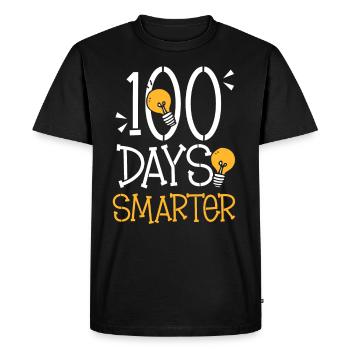 100 Days Smart Sweet Team Funny Sayings - Men's Premium Organic T-Shirt - black - Front - Nico (187cm)
