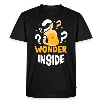 Miracle Inside Sweet Pregnant Baby Inside - Men's Premium Organic T-Shirt - black - Front - Nico (187cm)