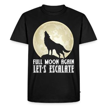 Loup Pleine Lune Escalade Pack Loups - T-shirt Premium bio Homme - noir - Devant - Nico (187cm)