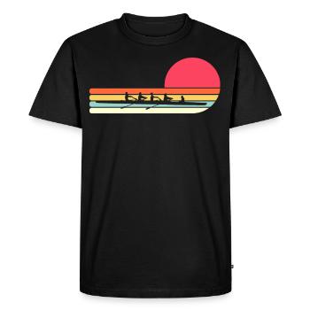 Rameur Rameur Bateau à rames - T-shirt Premium bio Homme - noir - Devant - Nico (187cm)